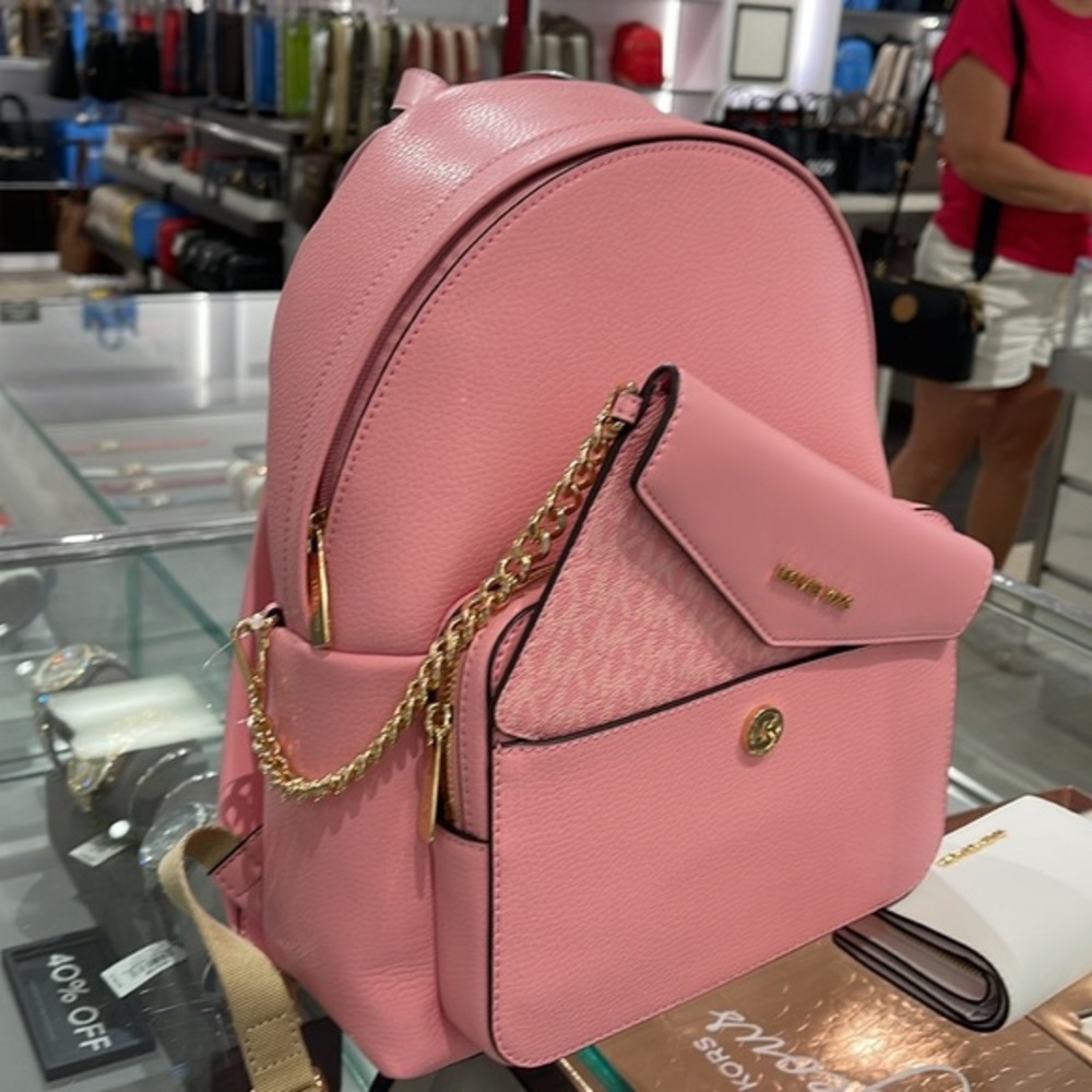 MICHAEL KORS Maisie Medium Pebbled Leather 2-in-1 Backpack
Carnation 
NWT